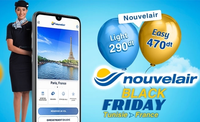 Nouvelair lance une promo à l’occasion du black Friday sur sa nouvelle application mobile