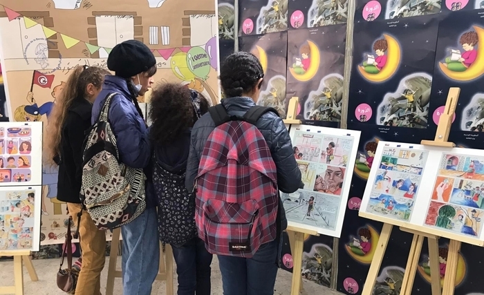 Des jeunes de 7 à 77 ans au -Festival du Printemps de la Bande Dessinée-  à Sfax