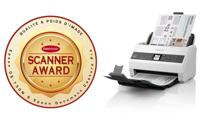 Les scanners Epson récompensés de 7 Data Master Lab Awards – dont « Meilleur Rapport qualité & poids d’image » et « Meilleure Ergonomie »