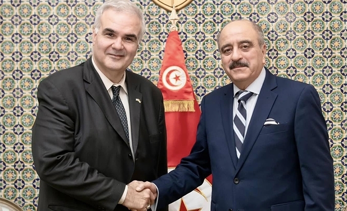 Le nouvel ambassadeur de Palestine à Tunis, Rami Qaddoumi, reçu par le ministre des Affaires étrangères, Mohamed Ali Nafti